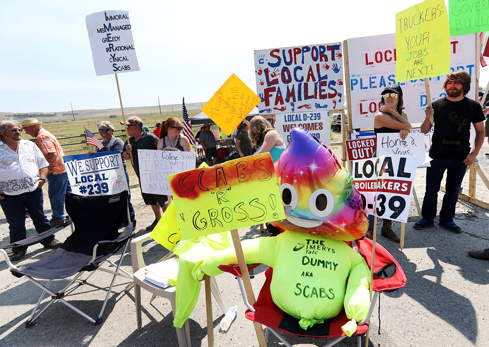 Union workers head to picket line after being locked out of talc milling plant